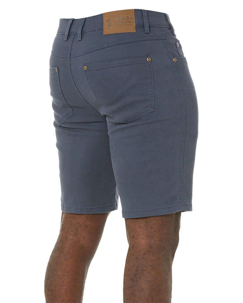 Cotton Stretch Jean Short - Gunmetal Blue - Image 5