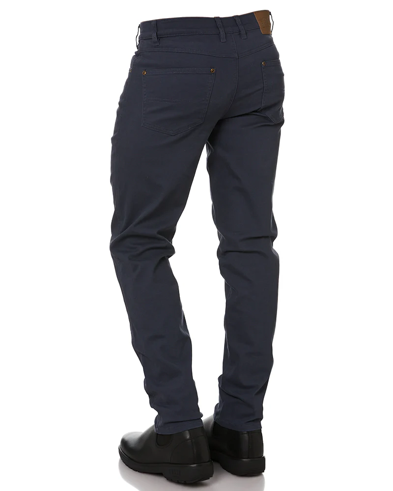 Cotton Stretch Jeans - Gunmetal Blue - Image 4