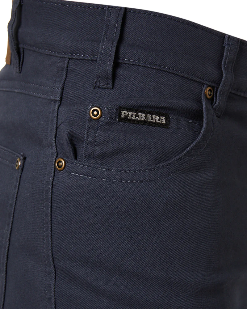 Cotton Stretch Jeans - Gunmetal Blue - Image 6