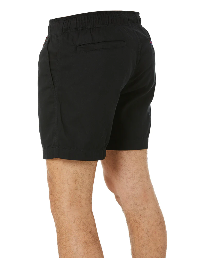 Light Weight Elastic Waist Utility Short - Black - Image 4