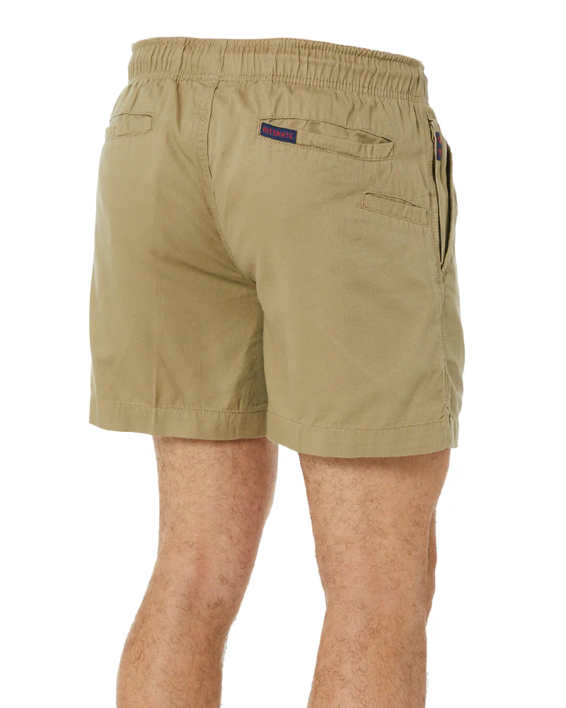 Light Weight Elastic Waist Utility Short - Khaki - Image 5