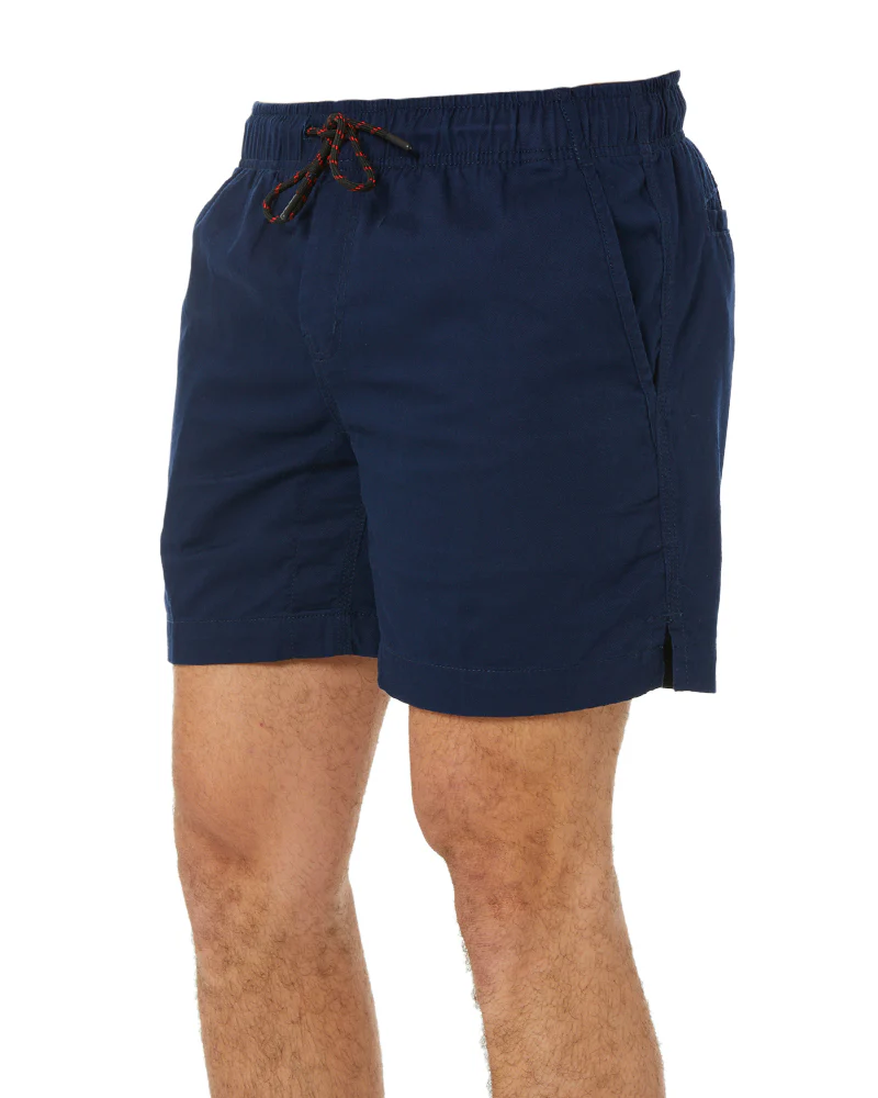 Light Weight Elastic Waist Utility Short - Navy - Image 3