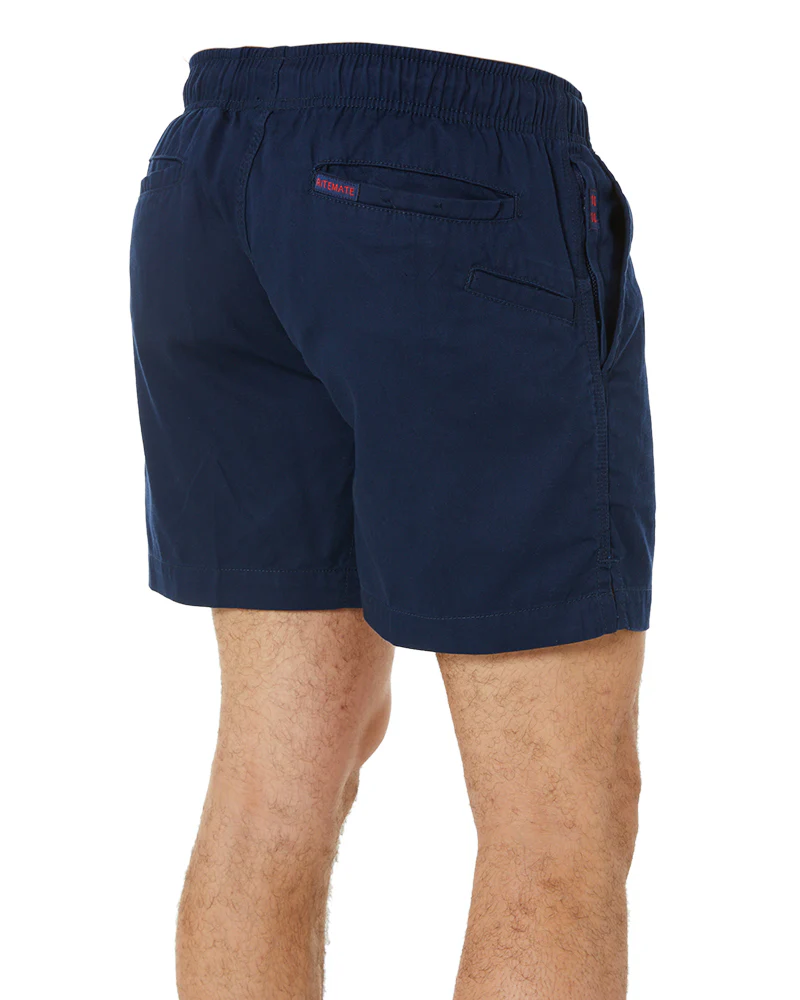 Light Weight Elastic Waist Utility Short - Navy - Image 5