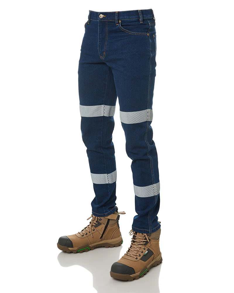 RMX Flexible Stretch Jeans with Tape - Denim - Image 3