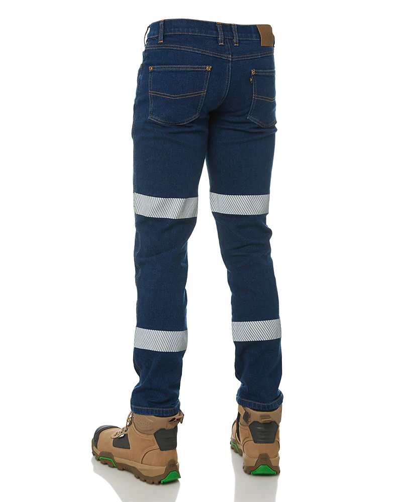 RMX Flexible Stretch Jeans with Tape - Denim - Image 4