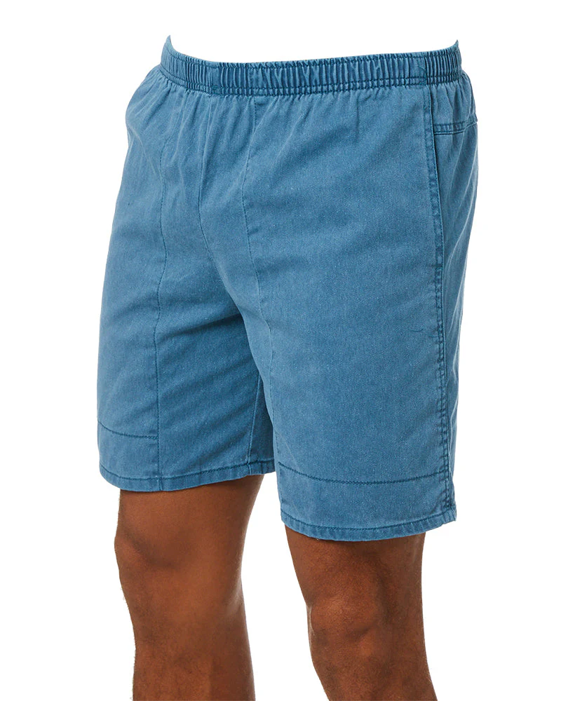 Ruggers Pigment Dyed Elastic Waist Short - Morrocan Blue - Image 3