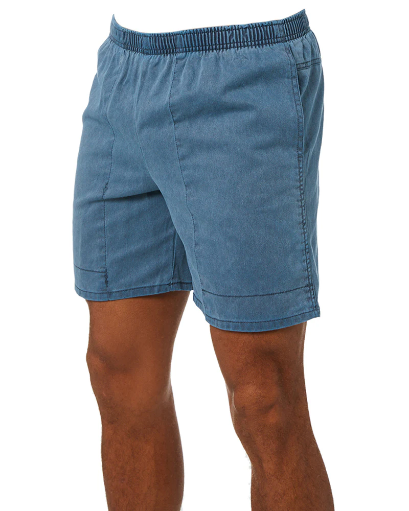 Ruggers Pigment Dyed Elastic Waist Short - Navy - Image 3