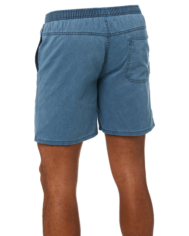 Ruggers Pigment Dyed Elastic Waist Short - Navy - Image 4