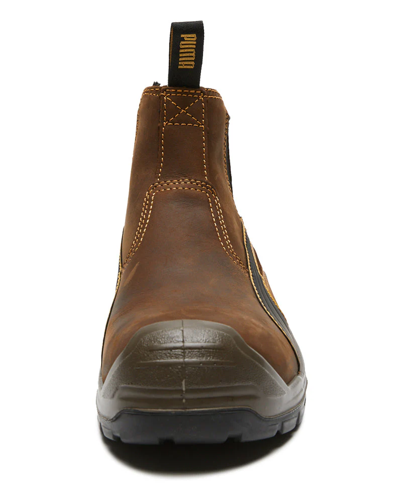 Tanami Scuff Cap Elastic Sided Boot - Brown/Yellow - Image 5