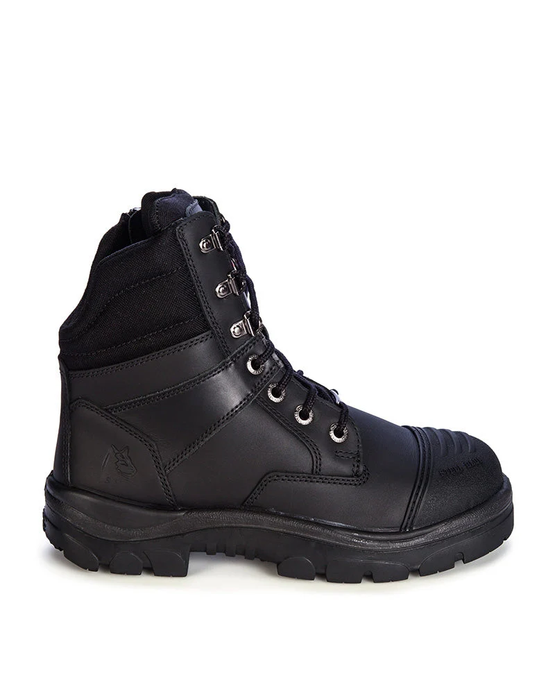 Southern Cross Zip Side Safety Boot - Black - Image 4