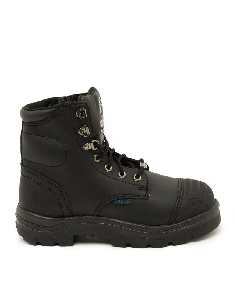 Argyle Zip Scuff Cap Waterproof Safety Boot - Black - Image 4