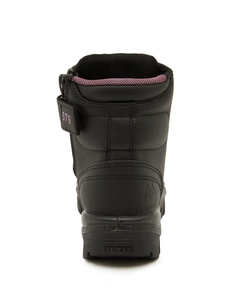 Ladies Argyle Scuff Cap Composite Safety Boot - Black - Image 3