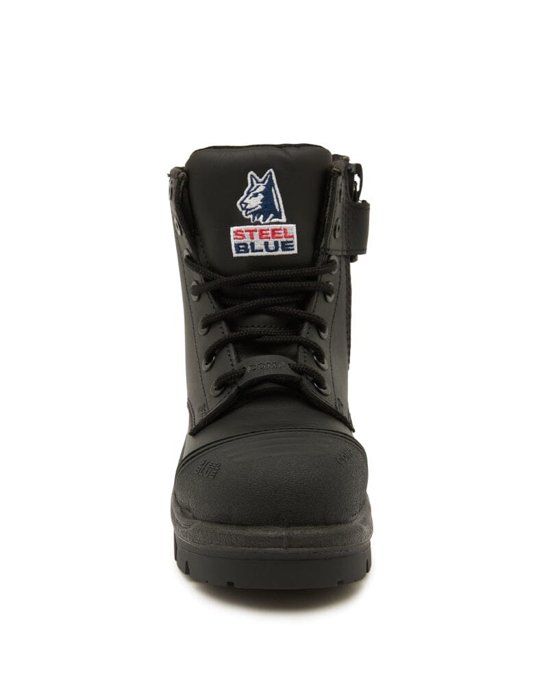 Ladies Argyle Scuff Cap Composite Safety Boot - Black - Image 5