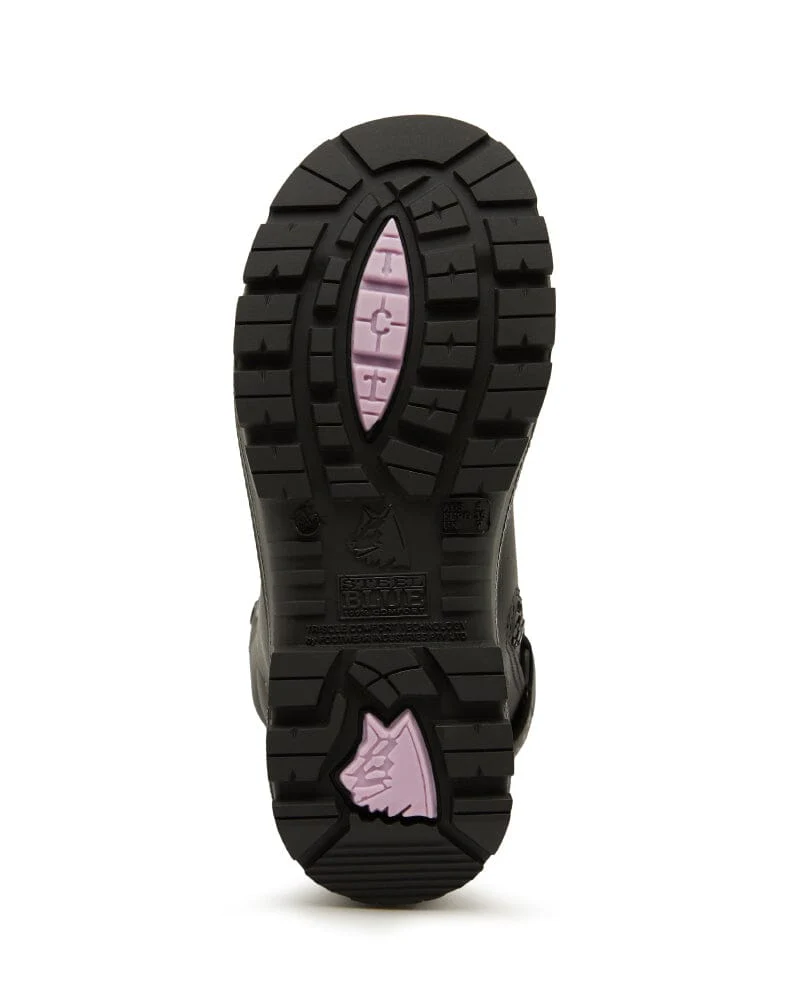 Ladies Argyle Scuff Cap Composite Safety Boot - Black - Image 6