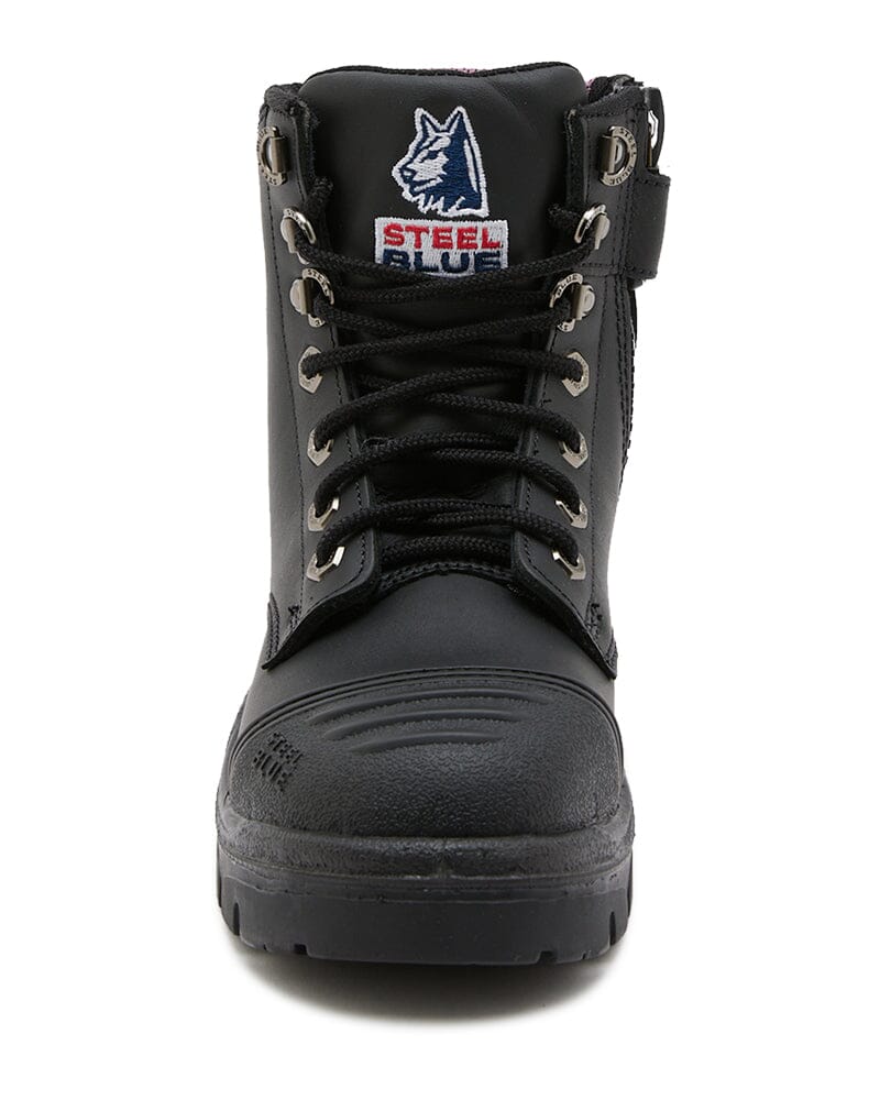 Ladies Argyle Zip Scuff Cap Safety Boot - Black - Image 5