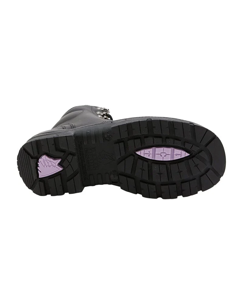 Ladies Argyle Zip Scuff Cap Safety Boot - Black - Image 6