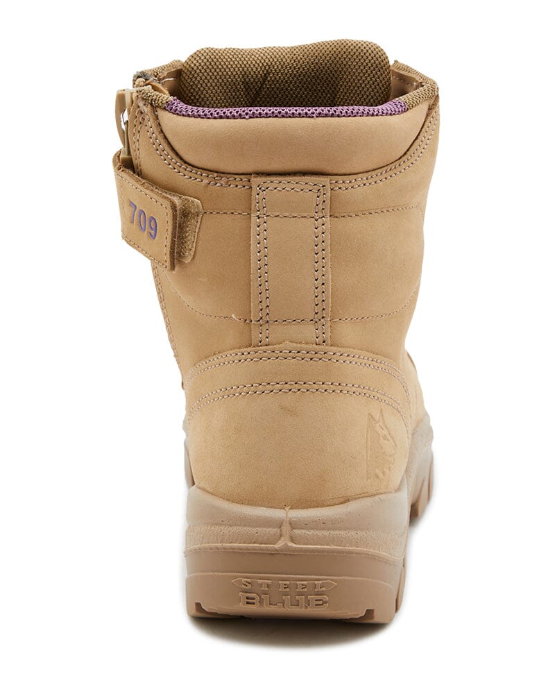 Ladies Argyle Zip Scuff Cap Safety Boot - Sand - Image 3