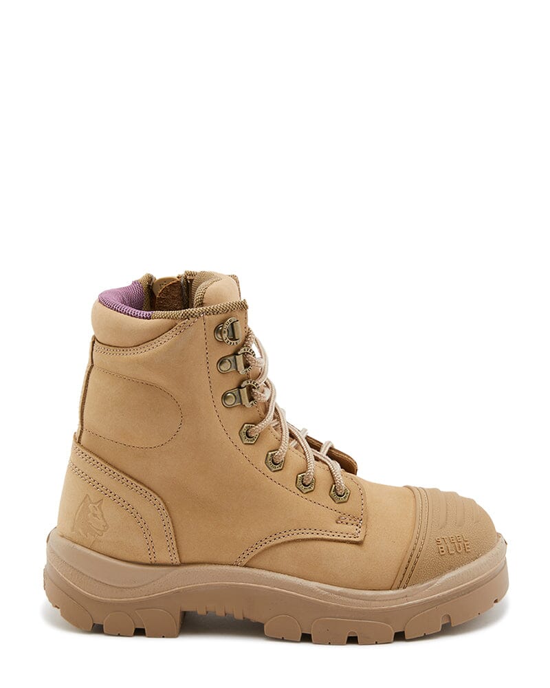 Ladies Argyle Zip Scuff Cap Safety Boot - Sand - Image 4