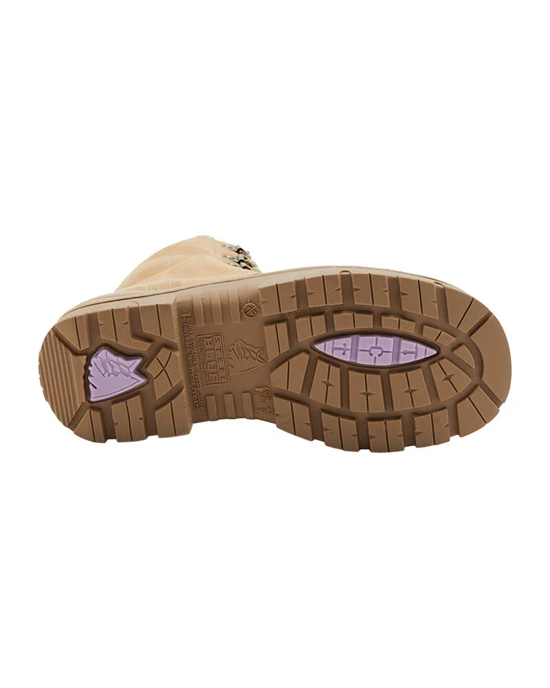 Ladies Argyle Zip Scuff Cap Safety Boot - Sand - Image 6