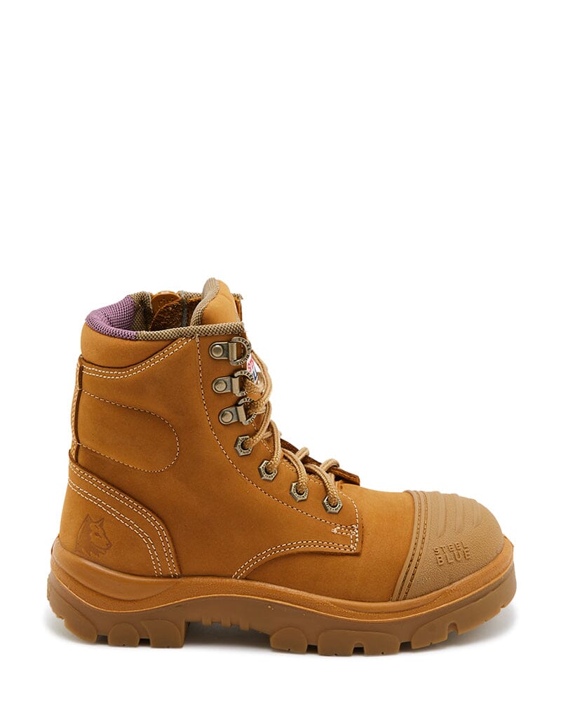 Ladies Argyle Zip Scuff Cap Safety Boot - Wheat - Image 4