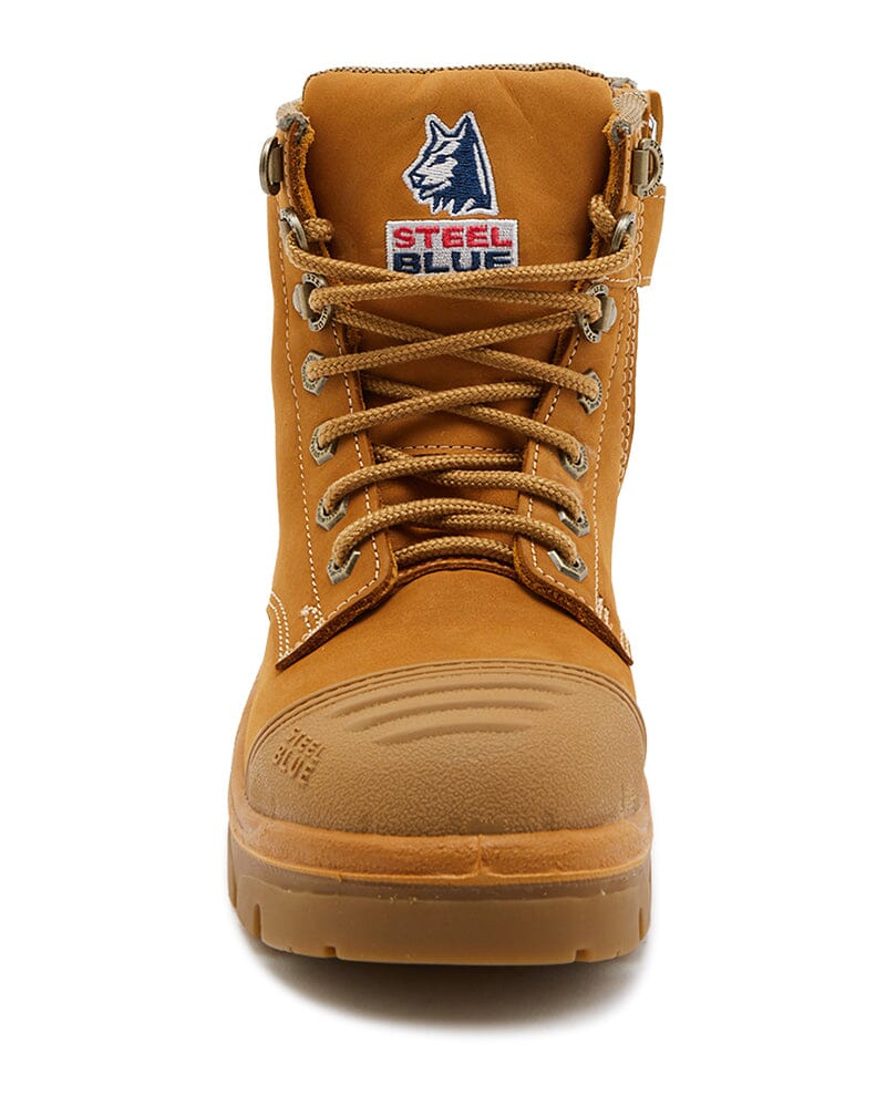 Ladies Argyle Zip Scuff Cap Safety Boot - Wheat - Image 5