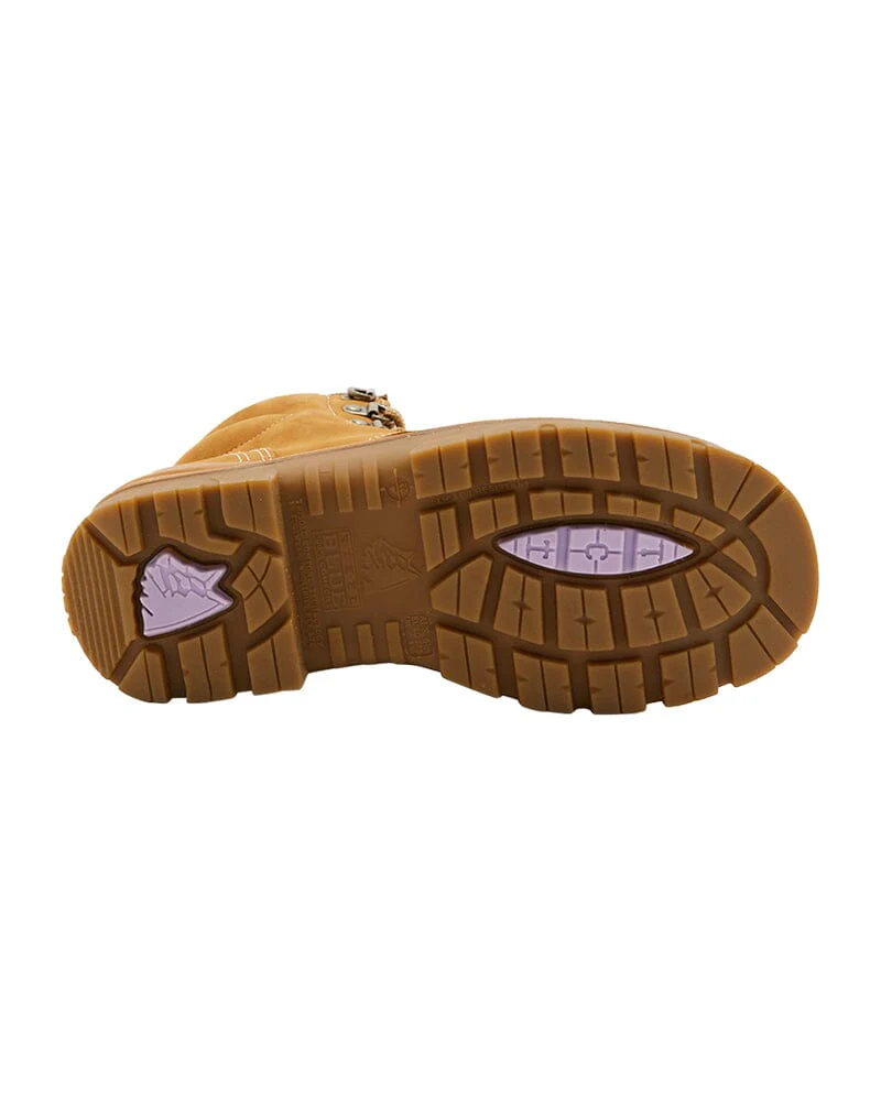 Ladies Argyle Zip Scuff Cap Safety Boot - Wheat - Image 6