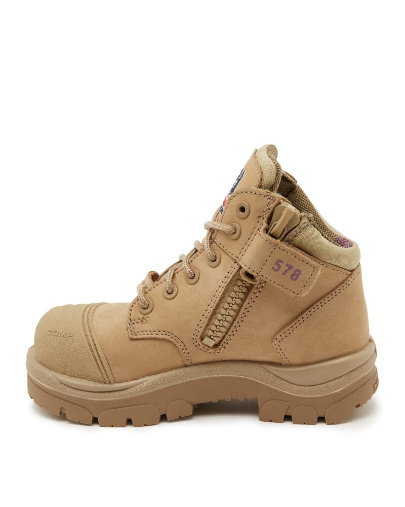 Ladies Parkes Zip Side Composite Safety Boot - Sand - Image 2