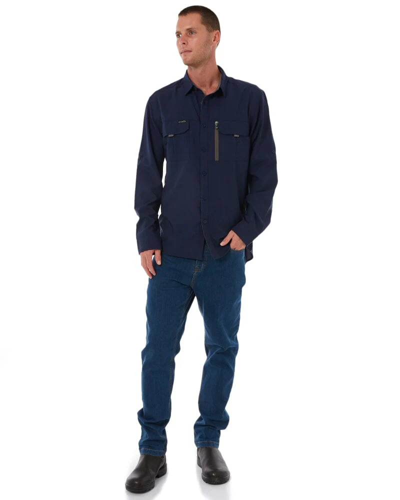 Outdoor Long Sleeve Shirt - Navy - Image 2