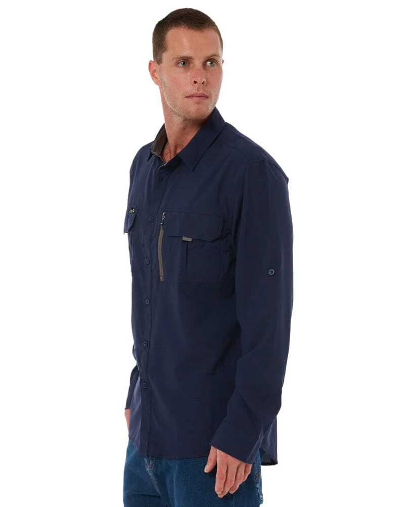 Outdoor Long Sleeve Shirt - Navy - Image 3