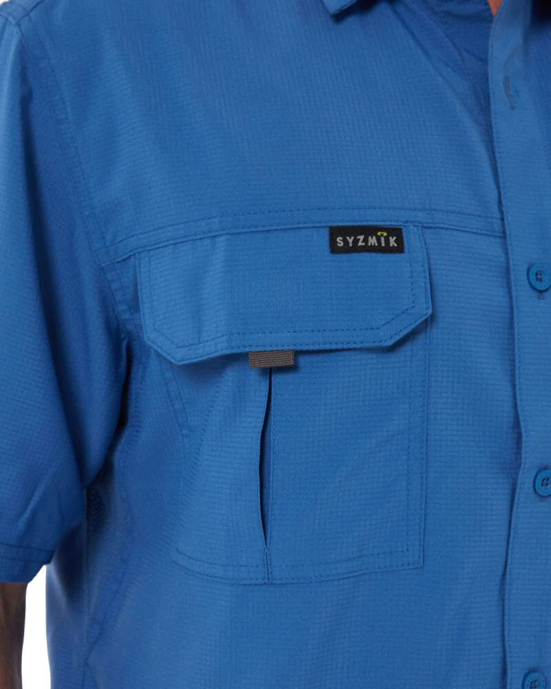 Outdoor Short Sleeve Shirt - Blue - Image 9