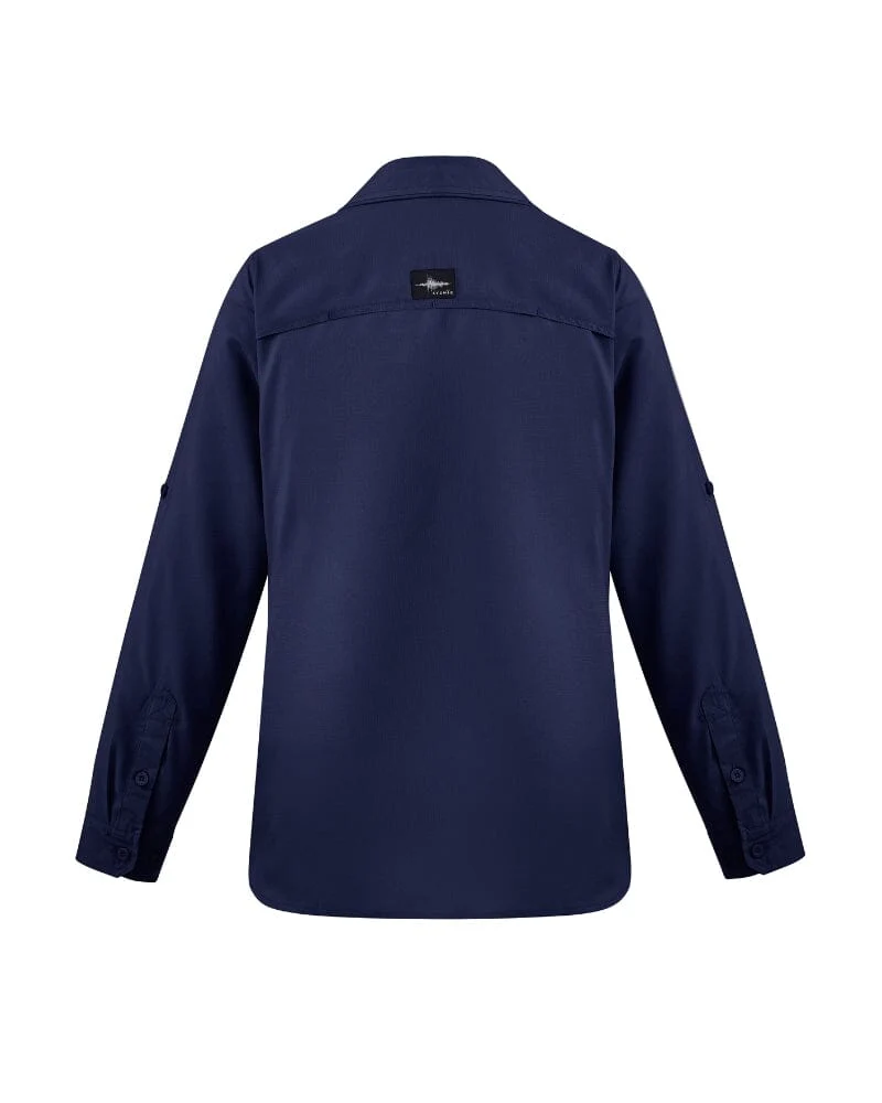 Womens Outdoor Long Sleeve Shirt - Navy - Image 2