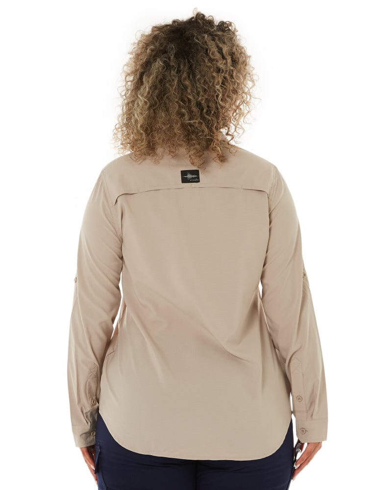 Womens Outdoor Long Sleeve Shirt - Sand - Image 4