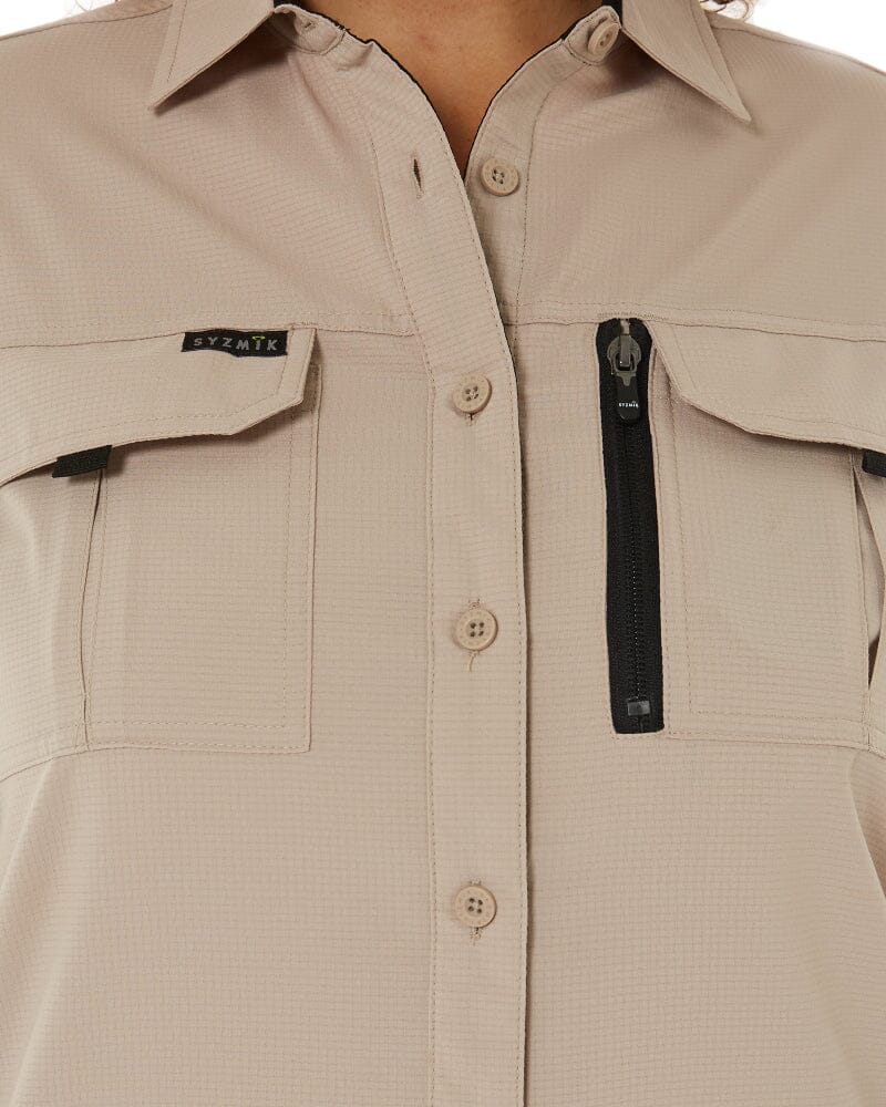 Womens Outdoor Long Sleeve Shirt - Sand - Image 6