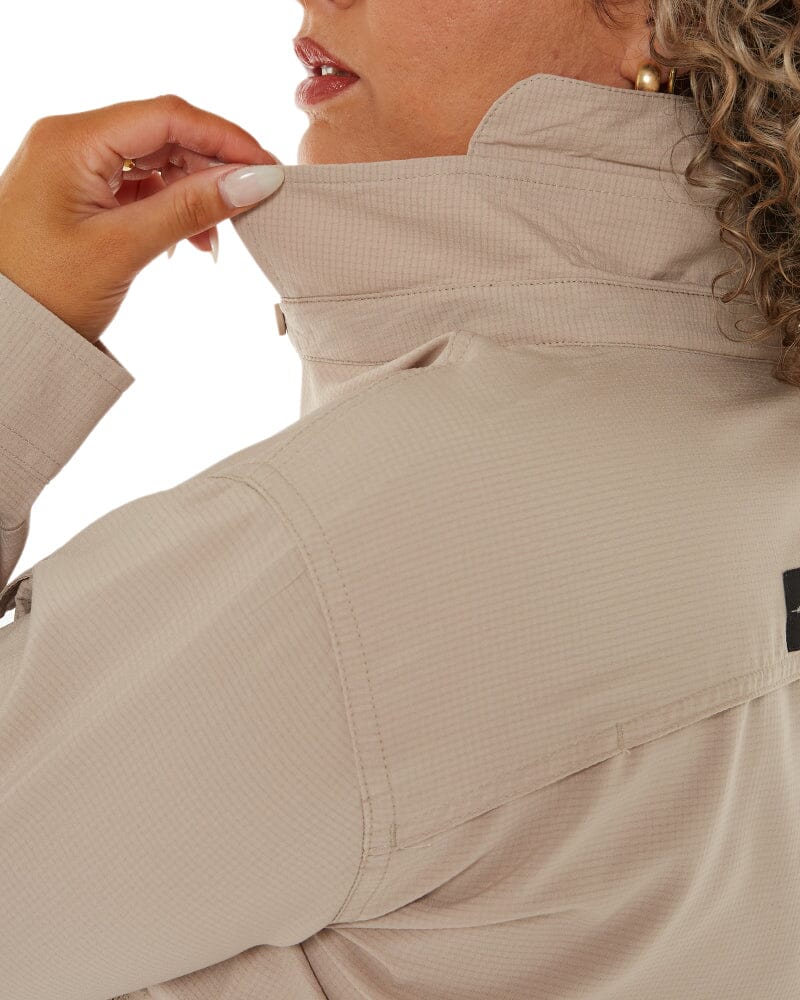 Womens Outdoor Long Sleeve Shirt - Sand - Image 7