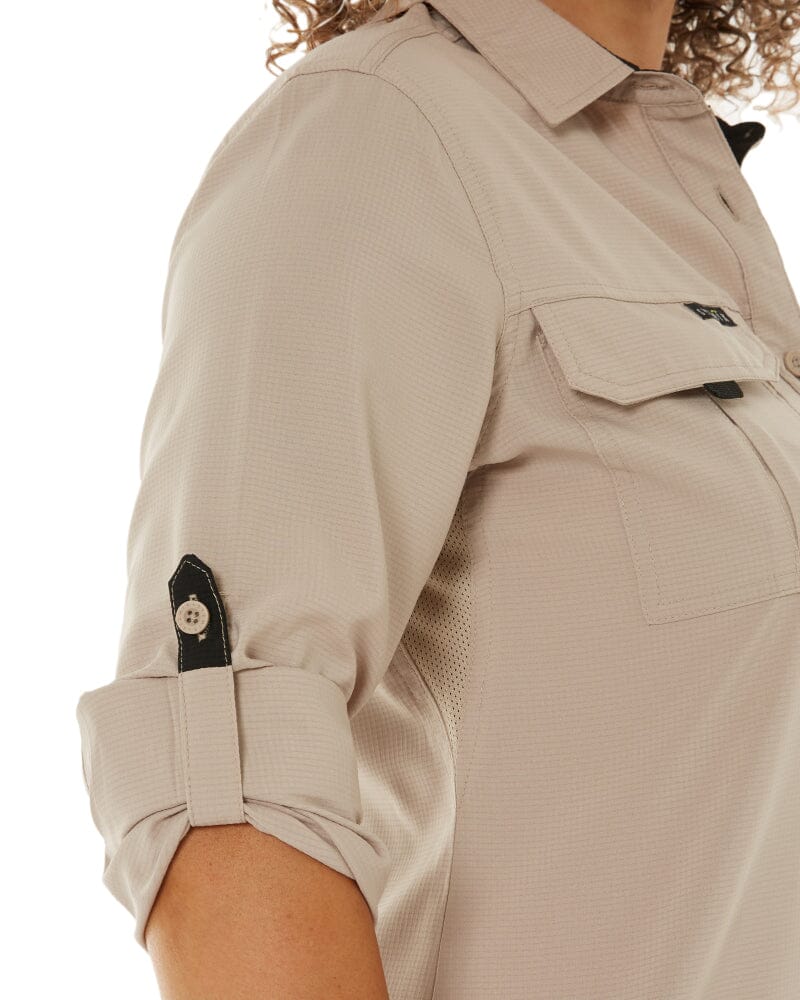 Womens Outdoor Long Sleeve Shirt - Sand - Image 8