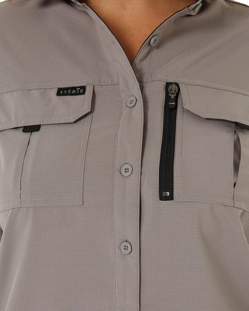 Womens Outdoor Long Sleeve Shirt - Stone - Image 7