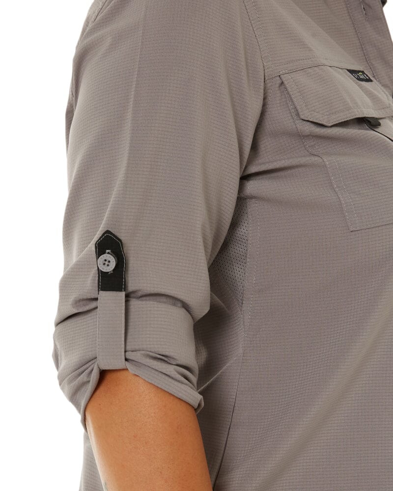 Womens Outdoor Long Sleeve Shirt - Stone - Image 8