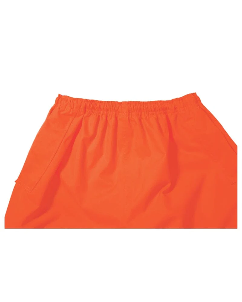 Taped Two Tone Hi Vis Rain Shell Pant - Orange/Navy - Image 5