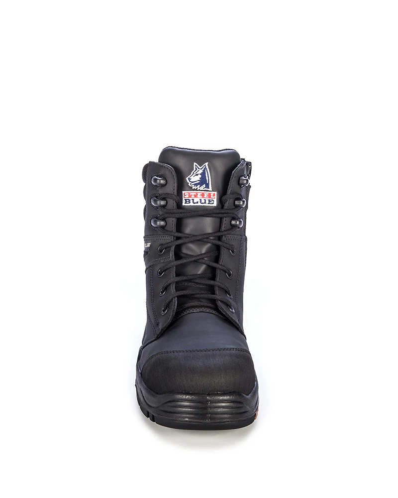Torquay Lace Up Ankle Boot with Zip - Black - Image 5