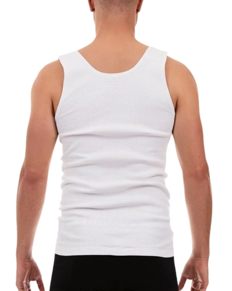 Big Fella Cotton Singlet - White - Image 2