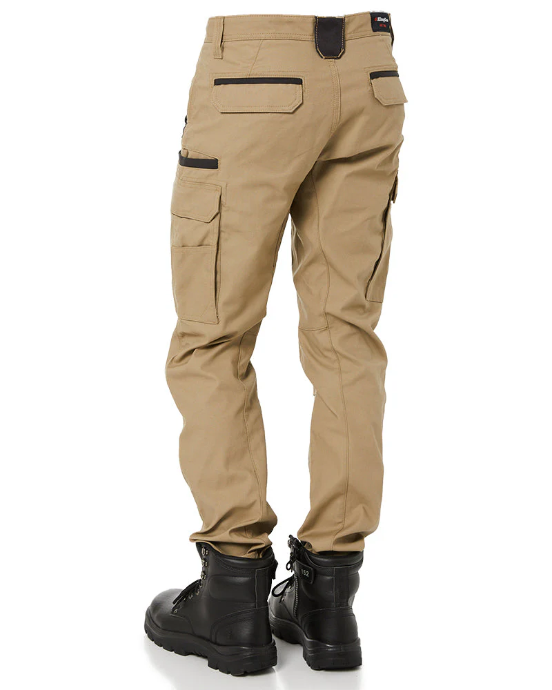 Tradies Stretch Cargo Pant - Khaki - Image 4