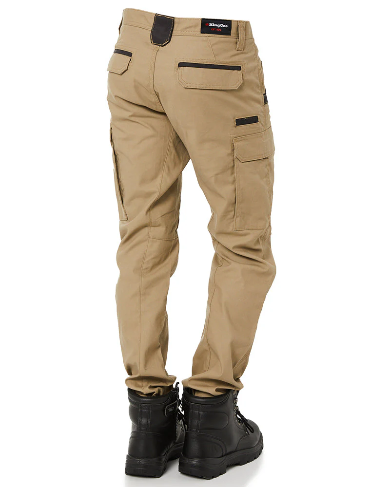 Tradies Stretch Cargo Pant - Khaki - Image 5