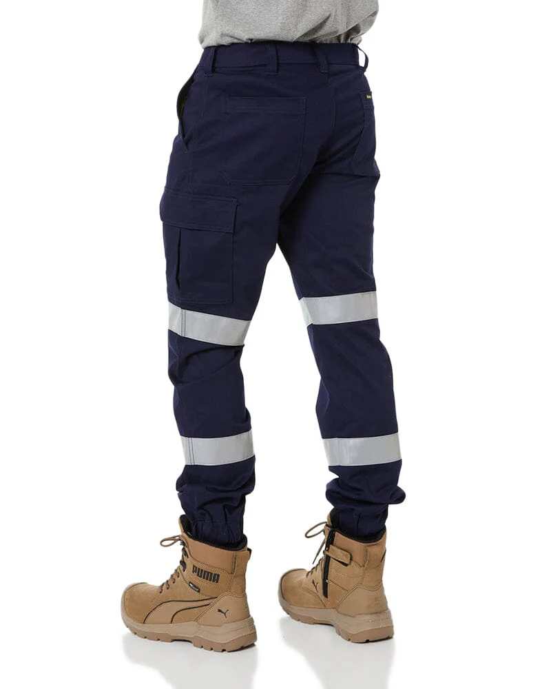 Taped Biomotion Stretch Cotton Drill Cargo Cuffed Pants - Navy - Image 5