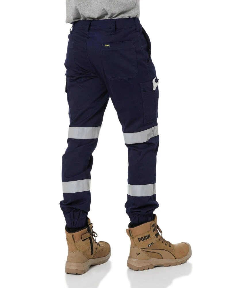 Taped Biomotion Stretch Cotton Drill Cargo Cuffed Pants - Navy - Image 6