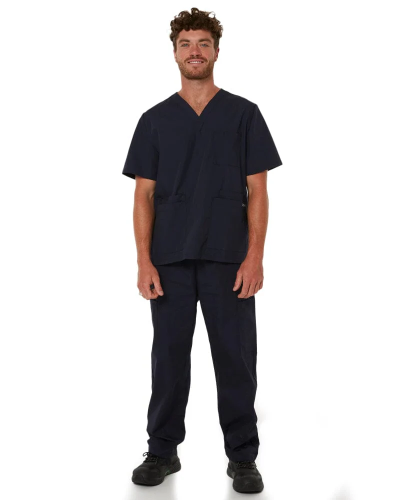 Unisex Scrubs Top - Navy - Image 2