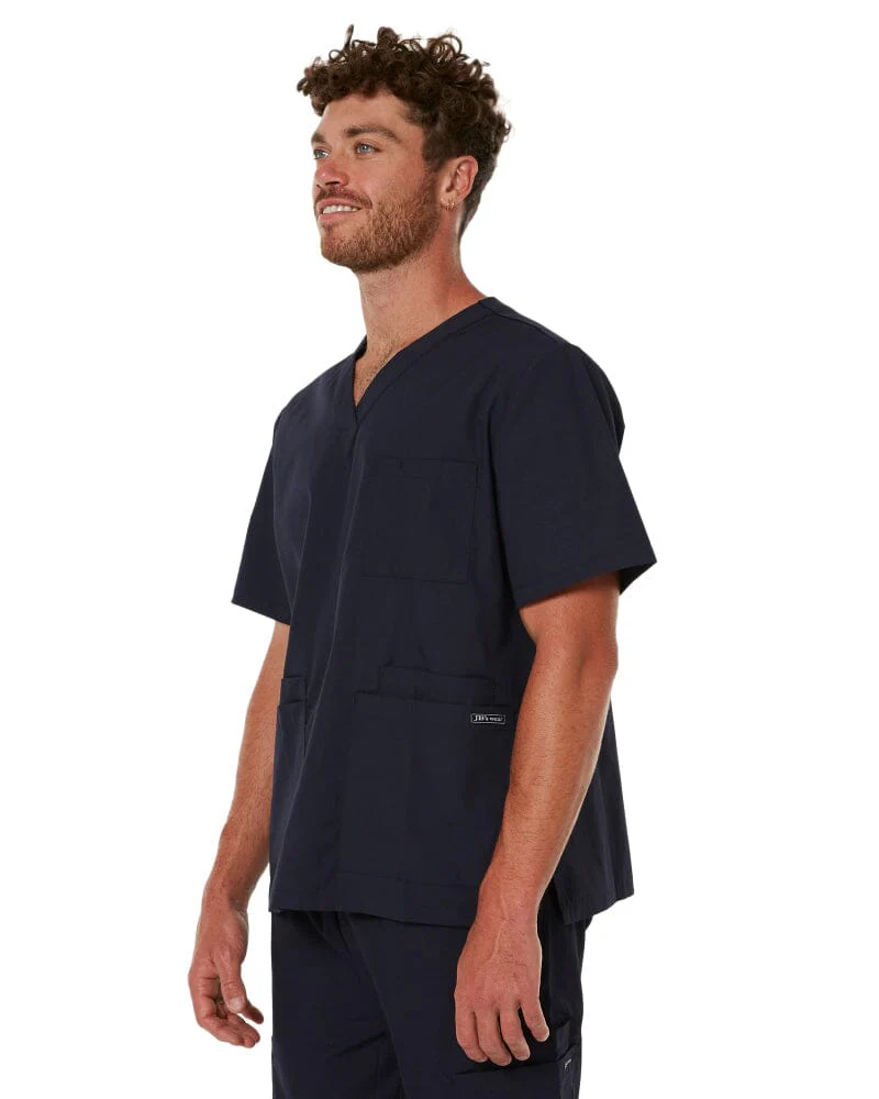 Unisex Scrubs Top - Navy - Image 3