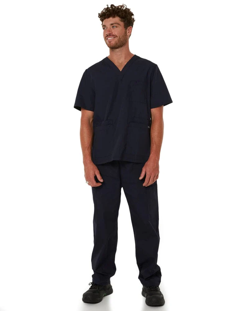 Unisex Scrubs Top - Navy - Image 7