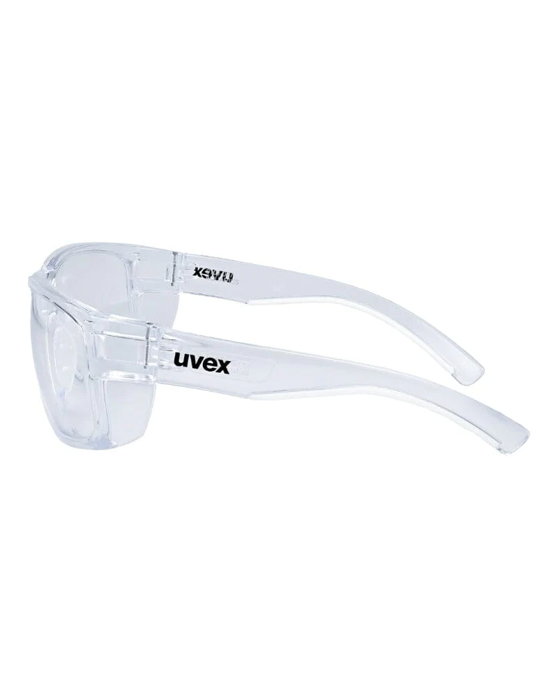 Aquarius Clear Frame Safety Glasses - Clear Lens - Image 2