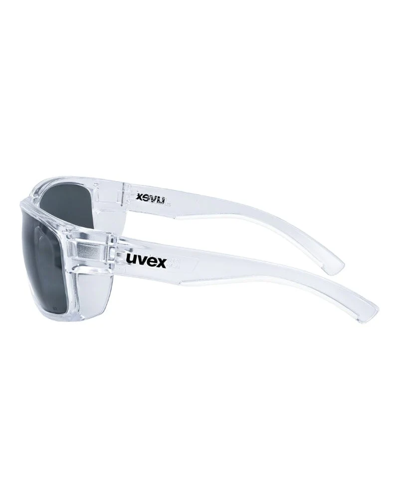 Aquarius Clear Frame Safety Glasses - Grey Lens - Image 2