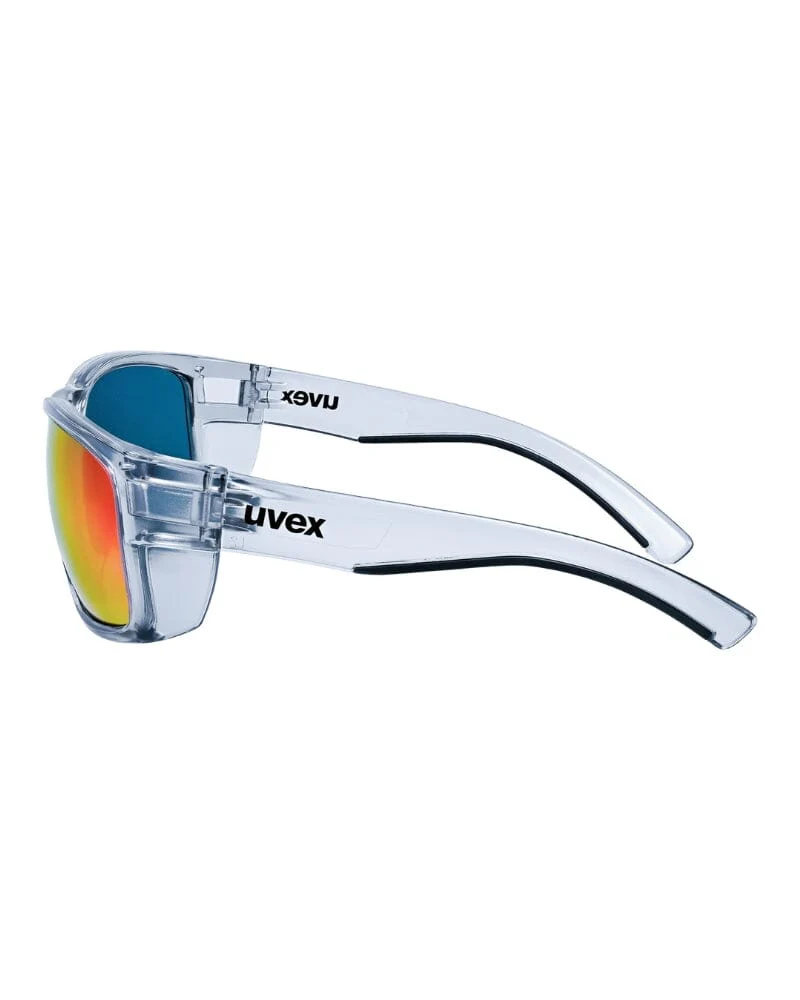 Aquarius Graphite Frame Safety Glasses - Red Mirror Lens - Image 2
